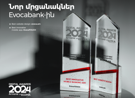 Մրցանակներ Evocabank-ին Armenia Digital Awards 2024-ի կողմից